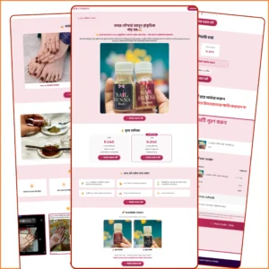 Nail Henna Powder Landing Page Template