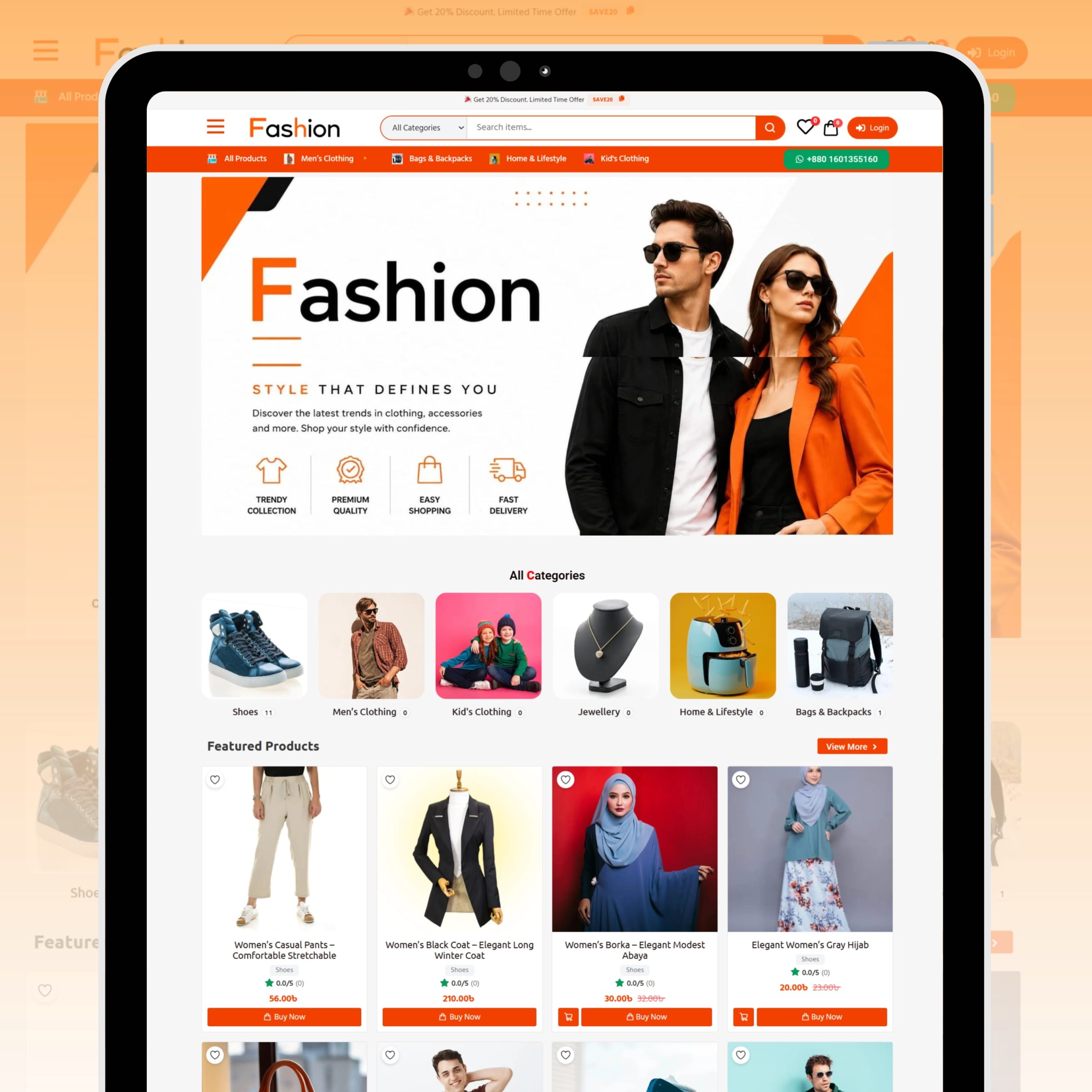 Fashion E-commerce WordPress Website