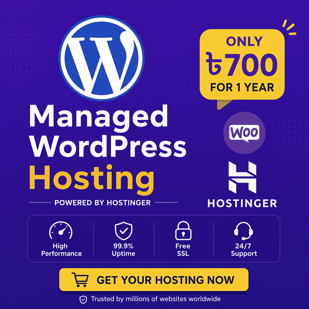 WordPress Hosting Single Website Hosted By HOSTINGER